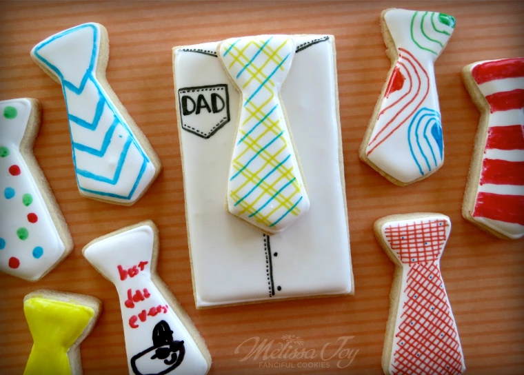 Father's Day Shirt and Tie Cookies
