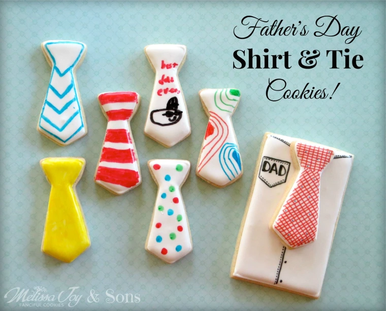 Father's Day Tie Cookies by Melissa Joy Cookies