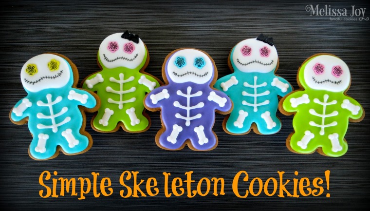 Easy Halloween Skeleton Cookies by Melissa Joy