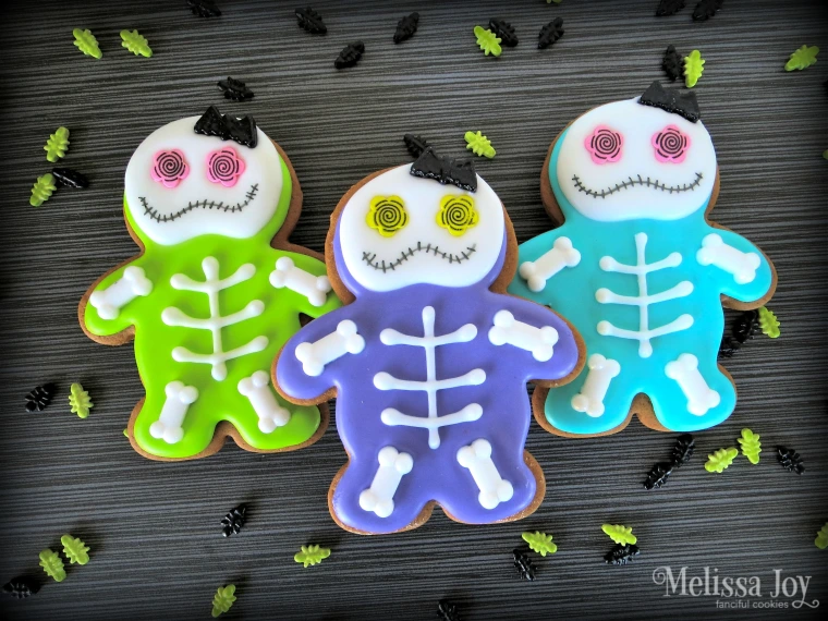 Easy Skeleton Cookies for Halloween by Melissa Joy