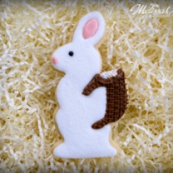 Vintage Easter Bunny Cookie with Basket